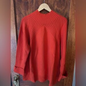 Talbots turtleneck orange heavy sweater